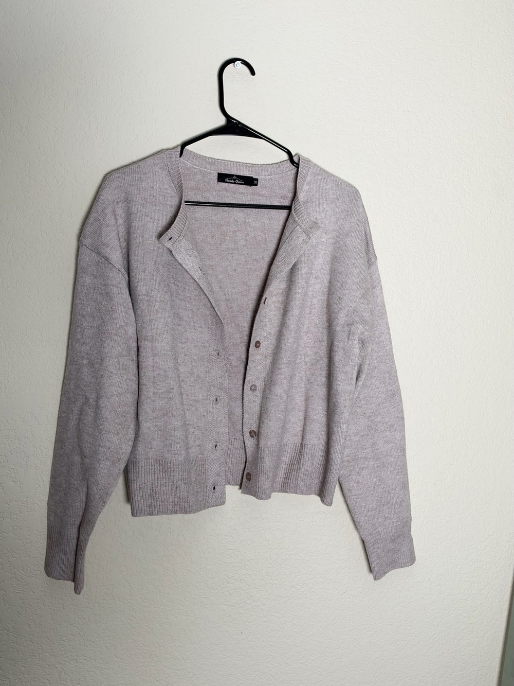 Soft Cream Button-Front Cardigan
